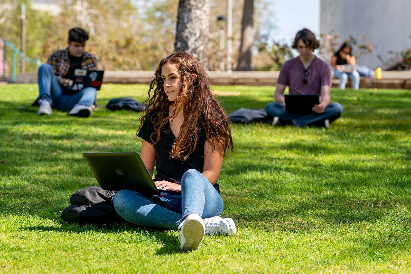 Students on lawn